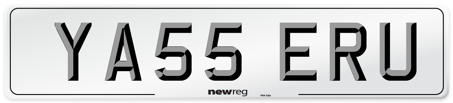 YA55 ERU Number Plate from New Reg